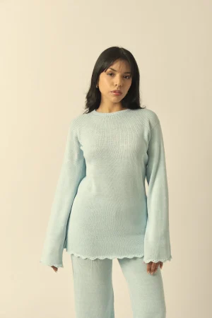 Cloudy Cardigan - Sky